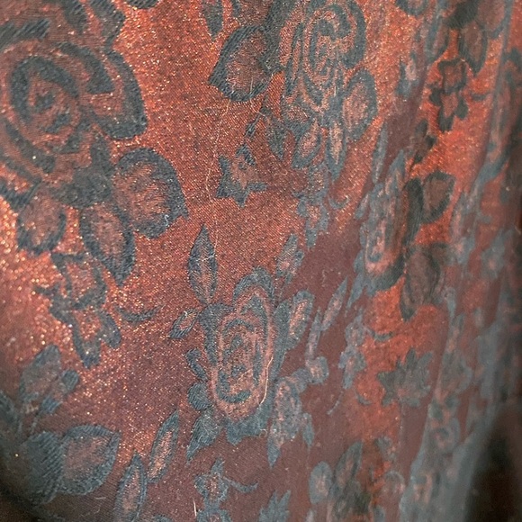 Vintage 90s Jaquard burgundy black sleeveless party mini dress 
moody whimsigoth - Picture 10 of 15